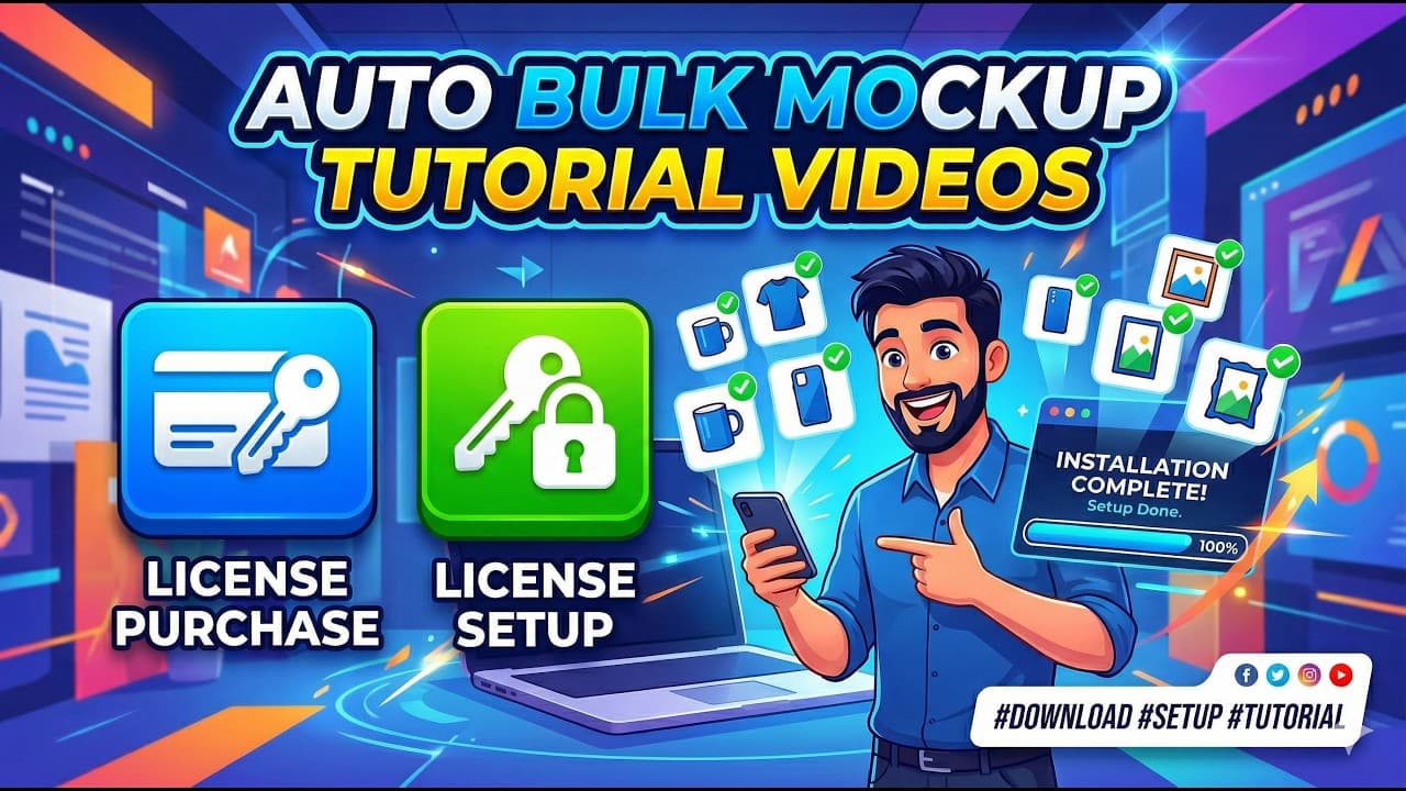 License Purchase & Licensing - Auto Bulk Mockup Pro Educational Videos - 2