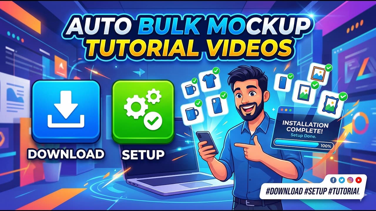 Download and Setup - Auto Bulk Mockup Pro Educational Videos - 1